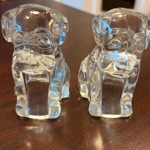 Crystal Dog Figurine Set